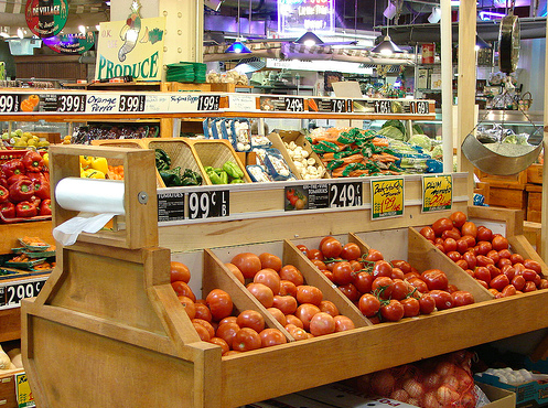 healthy food at grocery store